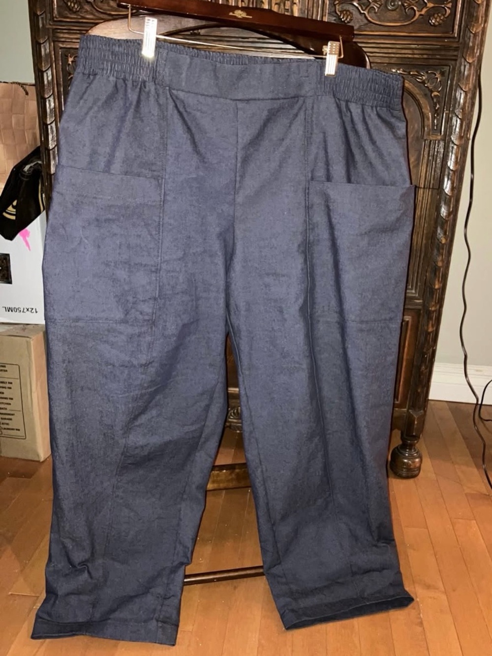 Smoking Lily Wide Leg Pull-On Pants in Denim — Comfortable Everyday Style